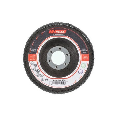 Holex Abrasive flap disc long life ZA, conical, Dia 115 mm, Grit: 60 565284 60